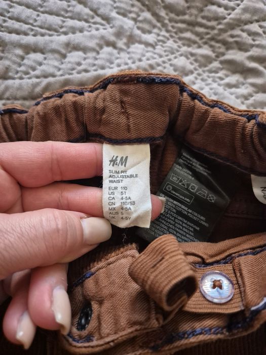 Продам дитячі вільветові штани H&M розмір 110 5 років