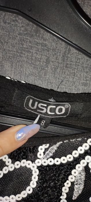 Sukienka czarna w cekiny , Usco