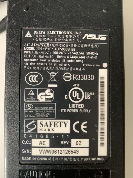 Carregador original Asus