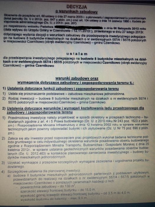 Działki budowlane/ teren budowlany na inwestycje