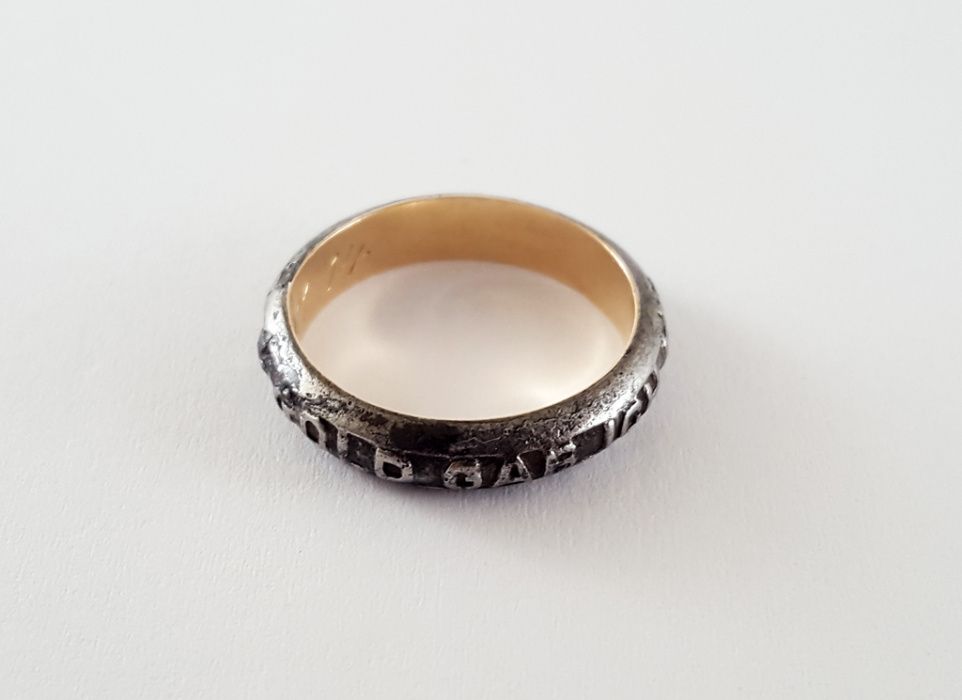 Obrączka Patriotyczna złoto+stal-datowana 30.11.1914- I Wojna Światowa