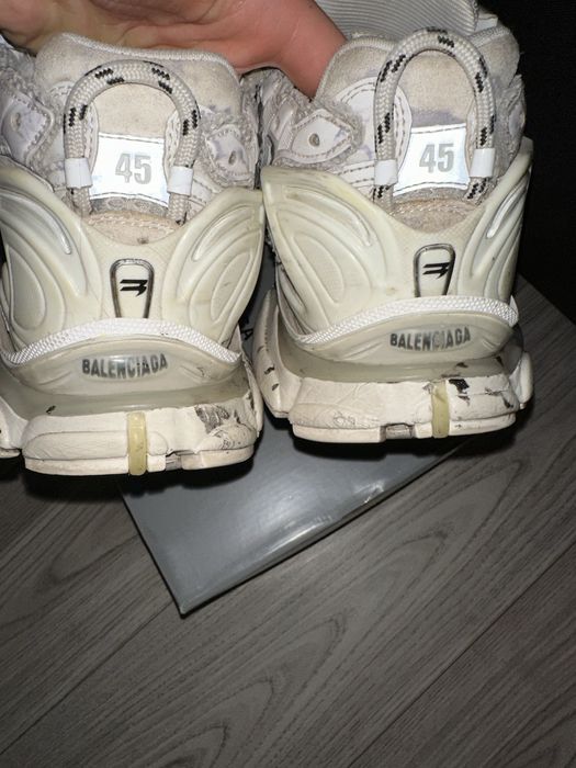 Balenciaga runner graffiti white-blue