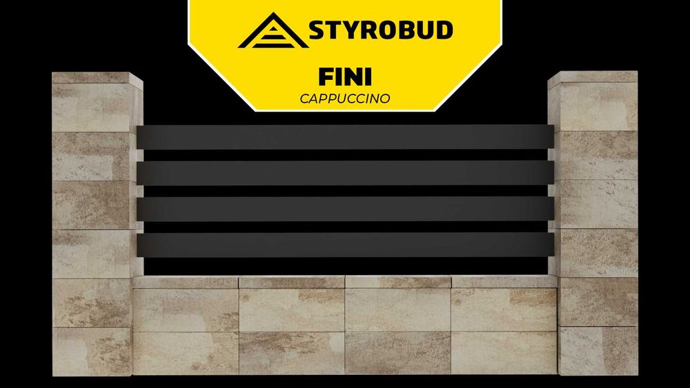 Frontowe pustaki ogrodzeniowe CAPPUCCINO Fini PROMO