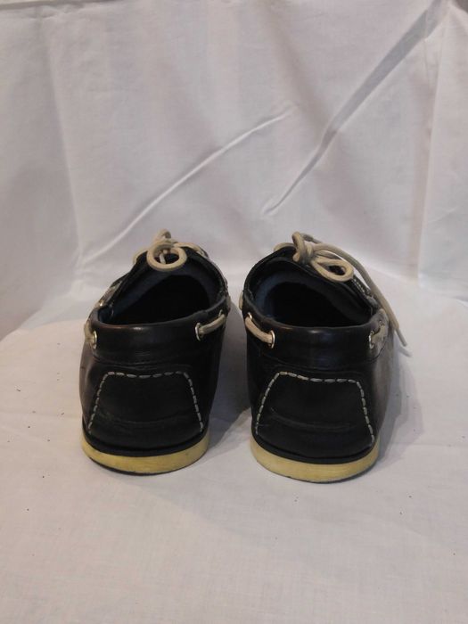 Buty żeglarskie, półbuty męskie skórzane easy