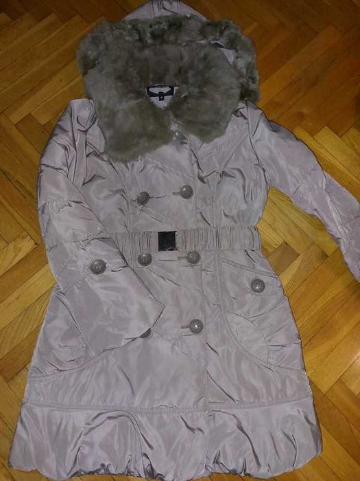 ciepła długa kurtka puchowa 80%/20 % rozm. 36/38