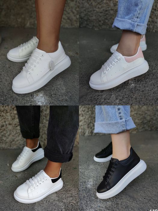 білі шкіряні кеди як guess кросівки  кожа чорні