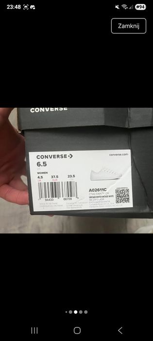 Nowe  białe trampki Converse 37
