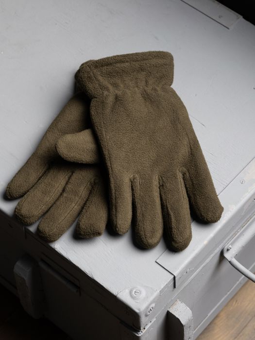 Флісові рукавиці перчатки 2-шарові Олива Піесель Чорні