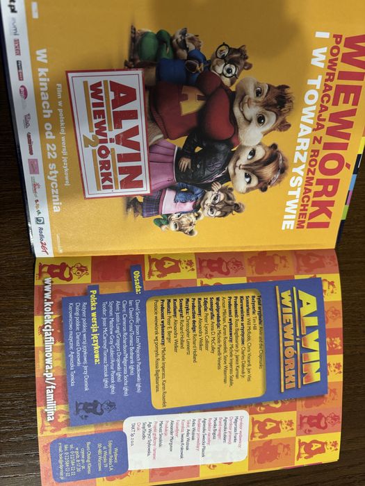 Alvin i wiewiorki plyta dvd.