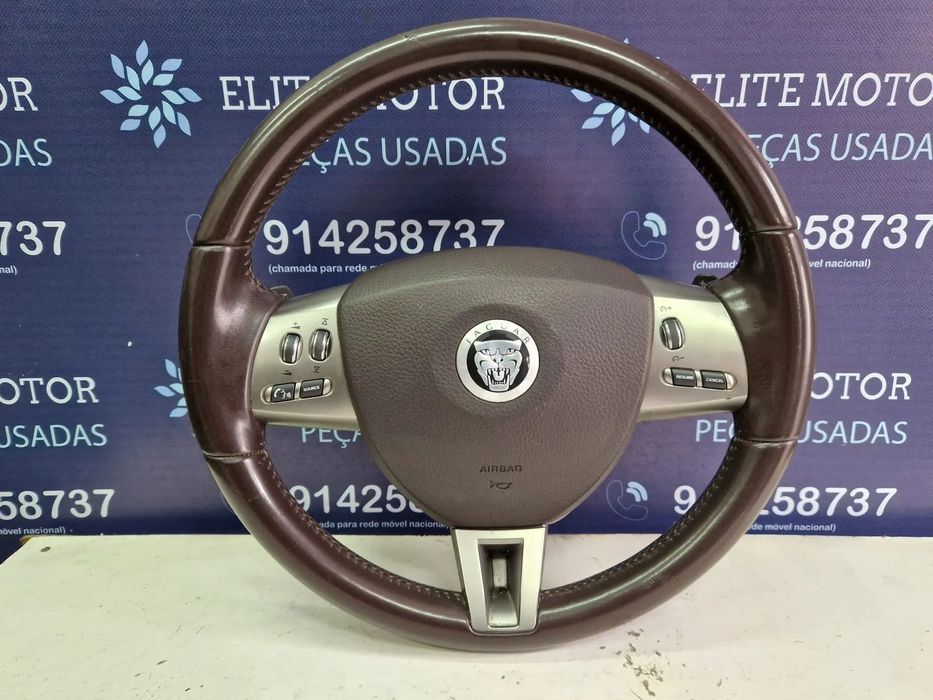 Volante usado pele com airbag JAGUAR XF X250 MULTIFUNÇÕES