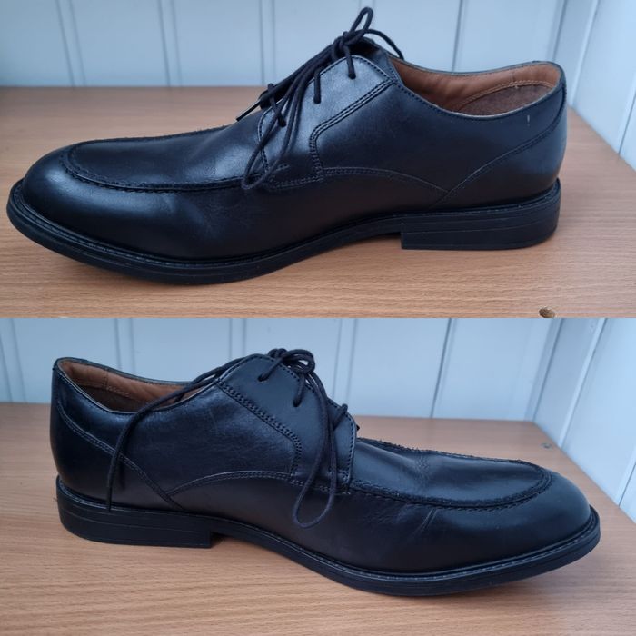 Шкіряні туфлі Clarks. Чоловічі туфлі на шнурівці