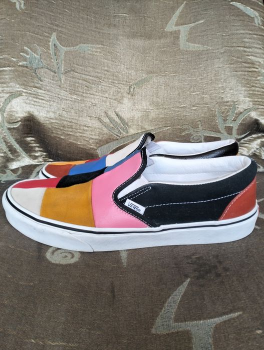 Кроссовки слипоны Vans Classic Slip-On Patchwork кожа замша 44,45,46
