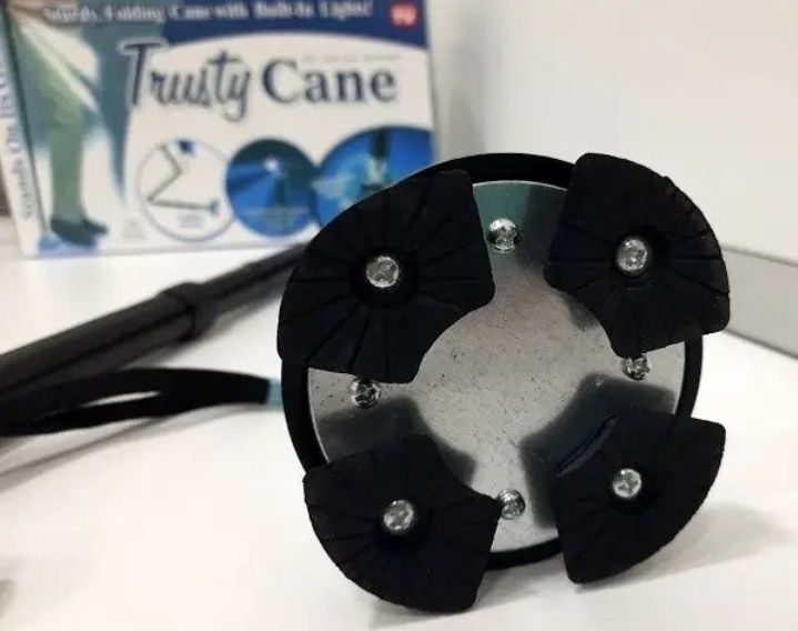 Тростина складна телескопічна з ЧОТИРМА опорними ніжками, фонариком