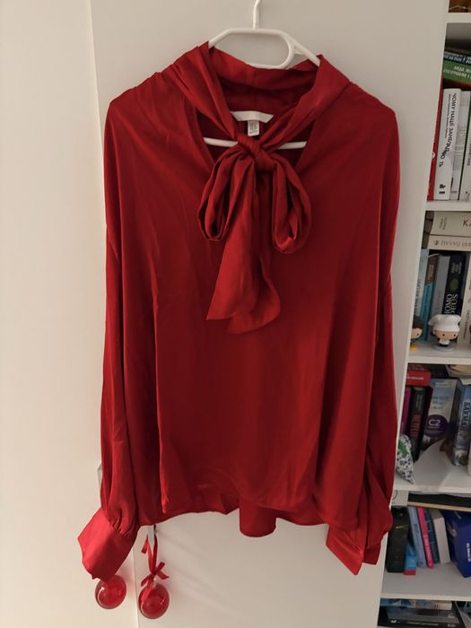 Блуза червона/бордо H&M xl