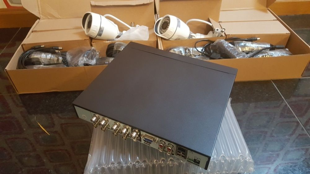 KIT 8 cameras 1080p HD 8 cabos de 20m ver no telemovel net android ios