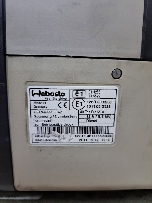Mega mocne 5.5kW Webasto 12V diesel Ogrzewanie at5500 evo dewasto