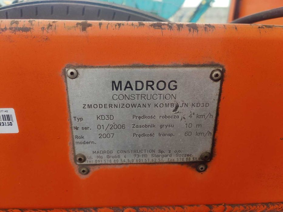 Продам дорожный комбайн Madrog KD3 2007 г.