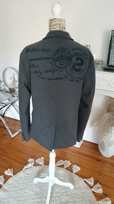 Marynarka męska popielata Desigual rozm. 52 L