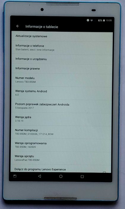 Tablet Lenovo TB3-850M 16GB / 2GB RAM sprawny z etui