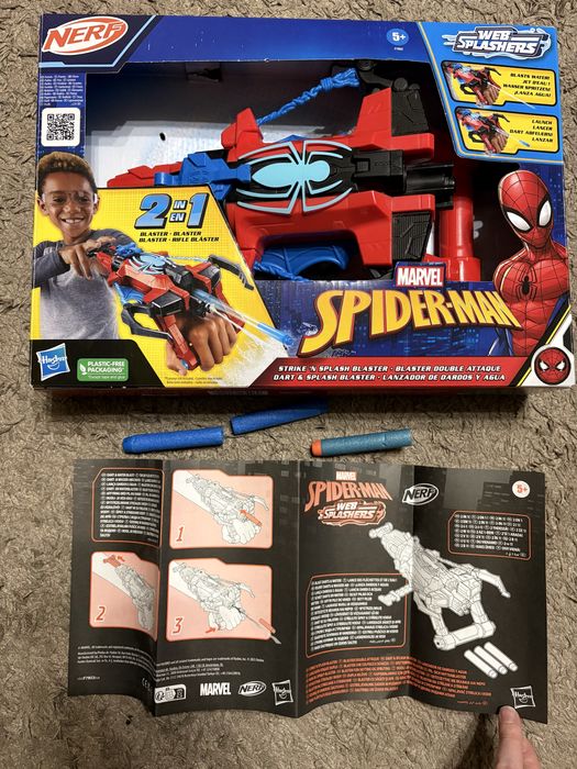 Бластер Nerf Marvel людина павук + маска Spiderman