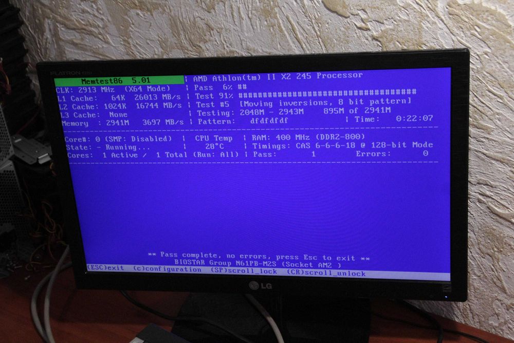AMD Athlon II X2 245 2.9 + Biostar MCP6P M2+ + 3Gb ddr2