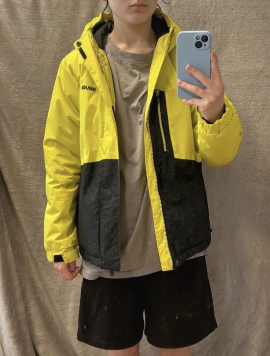 Kurtka narciarska BRUGI czarno-żółta