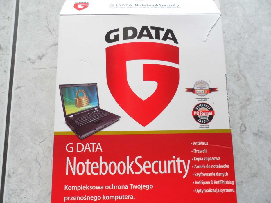 G DATA NotebookSecurity ochrona przenośnego komputera z 2008 roku