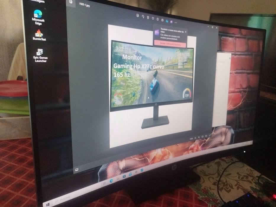 Monitor HP X27C CURVO 165 hz