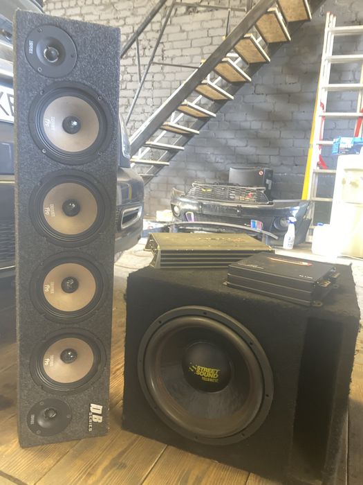 Комплект автозвука сабвуфер динамики