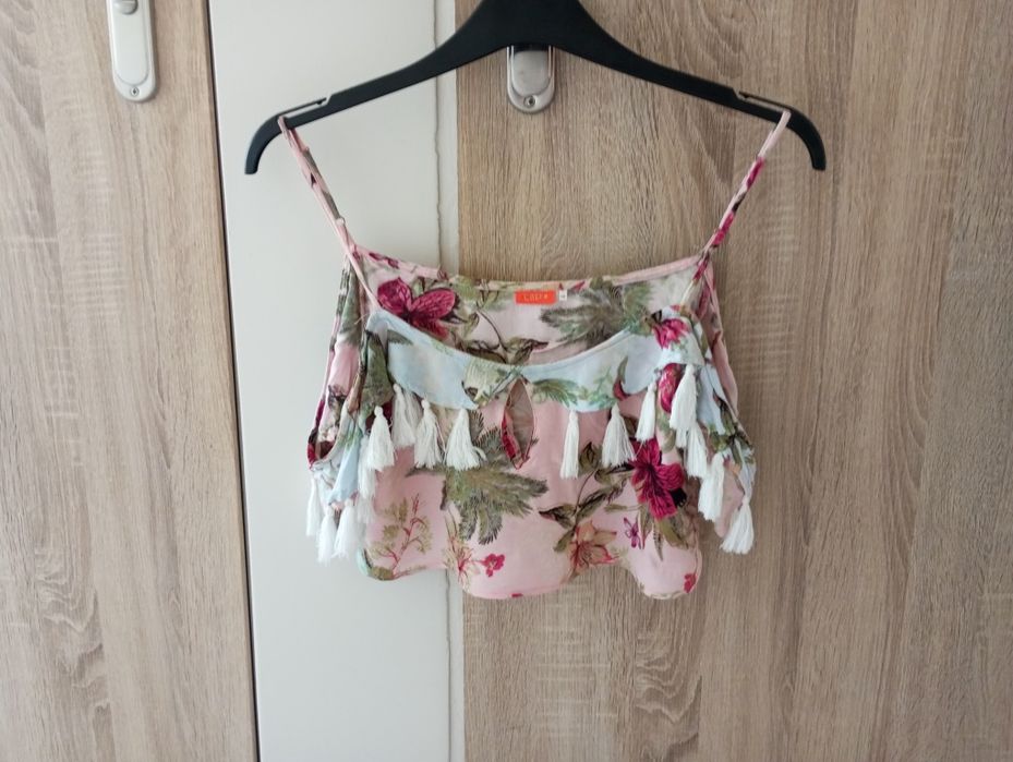 Bluzka na ramiączkach w stylu Boho r. XS