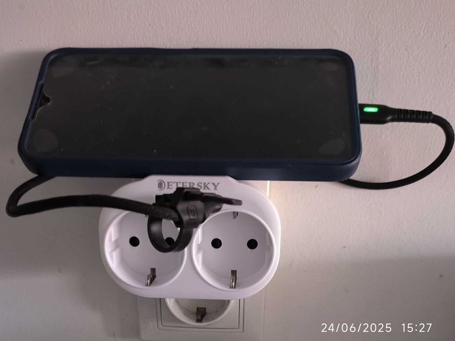 Tomada dupla 4000W, 4 em 1, 2 tomadas e 2 USB64564189209218121