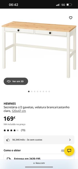 Secretaria IKEA hemnes preta