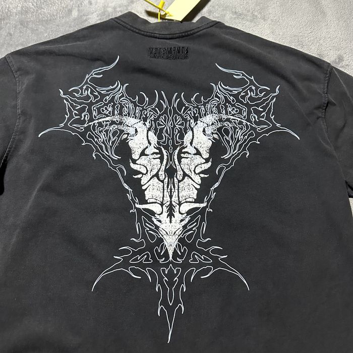 Футболка Vetements Black Bone 'V' Regular S M L