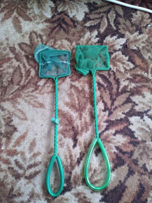 Сачок для аквариума, термометр и насос