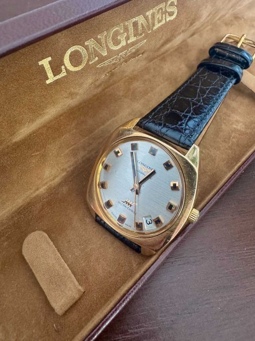 Piękny złoty (18k, 750) zegarek Longines Ultra-Chron