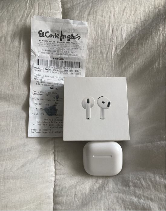 Airpods 4 de 2025 originais com fatura El Corte Ingles