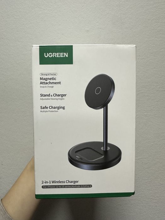 Бездротовий зарядний пристрій UGREEN 2-в-1.