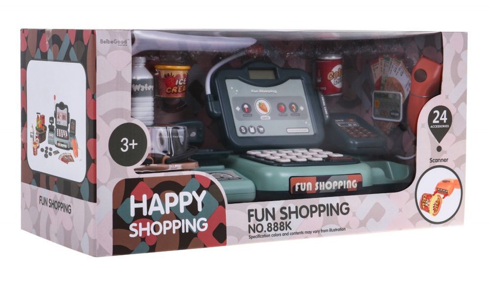 Interaktywna Kasa Fiskalna Dla Dzieci 3+ Zabawa W Sklep + Skaner + K