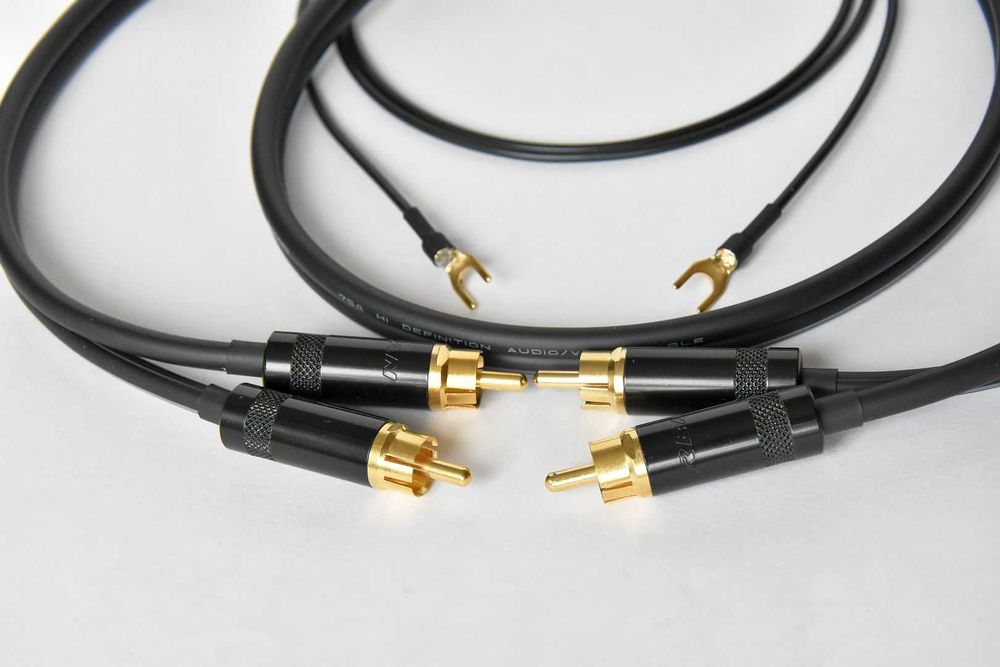 Komplet kabli do gramofonu MOGAMI 2965 3106 RCA plus kabelek masowy