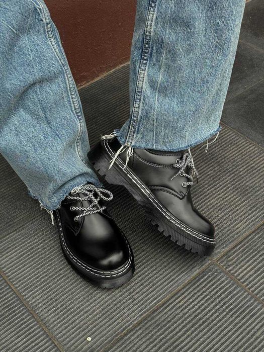Лофери DR. MARTENS black/white premium оксфорди