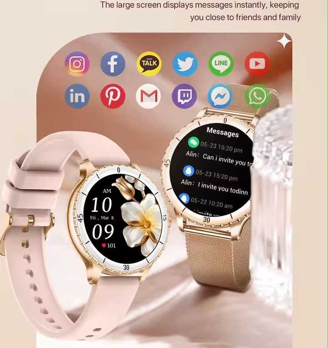 Женские смарт часы: VWAR i228 PRO. 3D-меню.