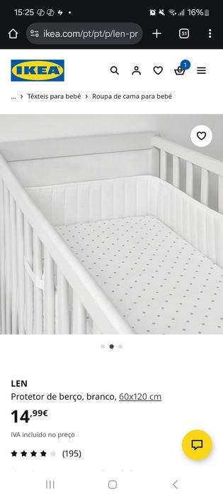 Colchão de berço/cama de bebé