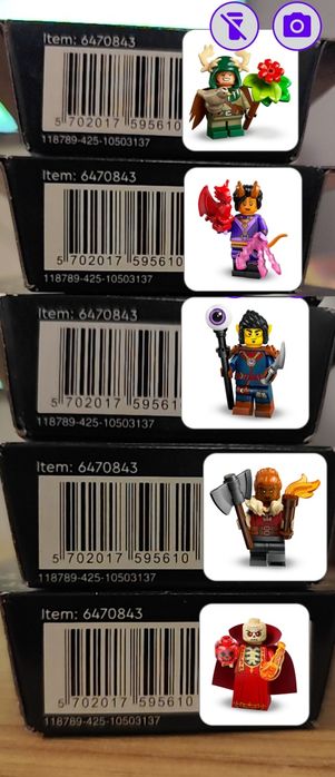 ## 5x LEGO Minifigures Dungeons & Dragons 71047 ##