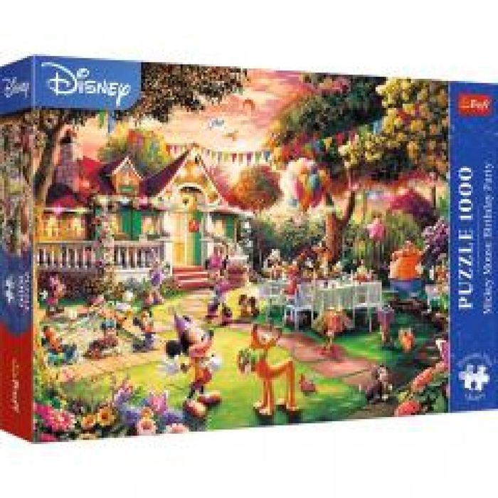 Puzzle 1000 Przyjęcie Myszki Mickey TREFL pudełko,275x406 mm