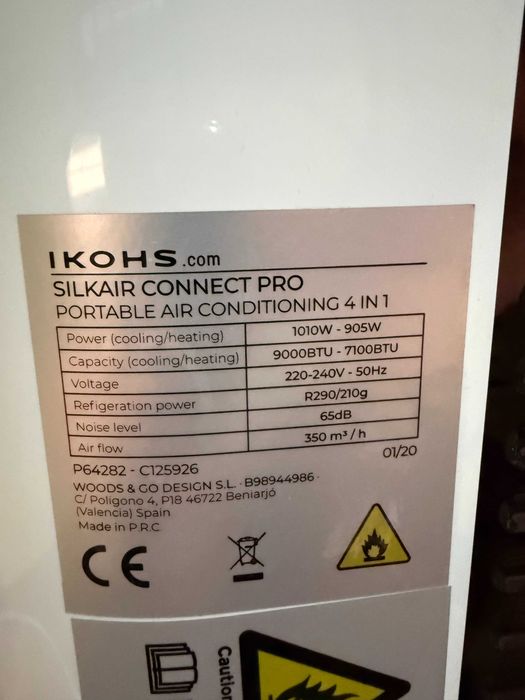 Ar Condicionado Portátil IKOHS 9000 BTU Quente/Frio 4 em 1