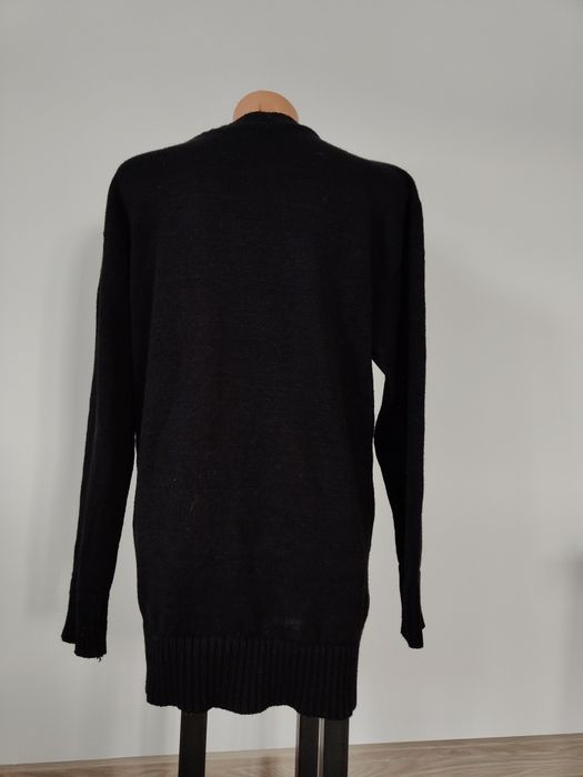 Czarny sweter damski z Mikołajem New Image L 40
