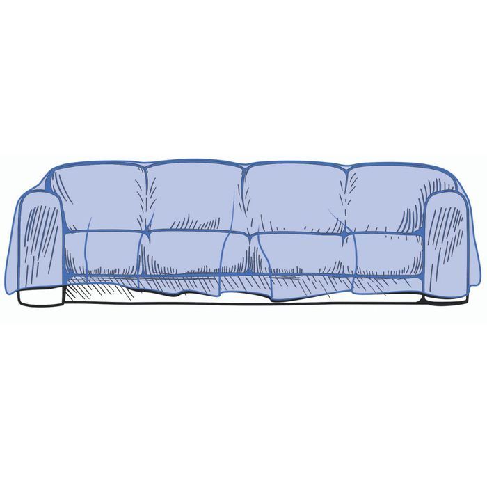 folia ochronna 4-osobowa kanapa 335,3 x 137,2cm gruba 50 mikronów