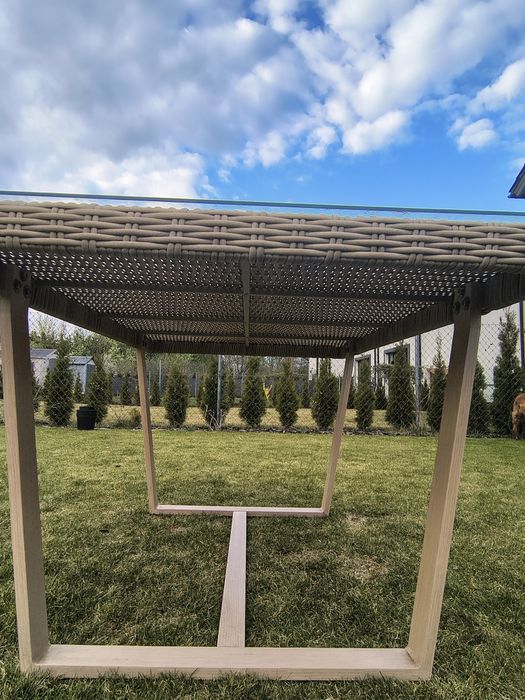 Stół ogrodowy technorattan 150x90 + szkło