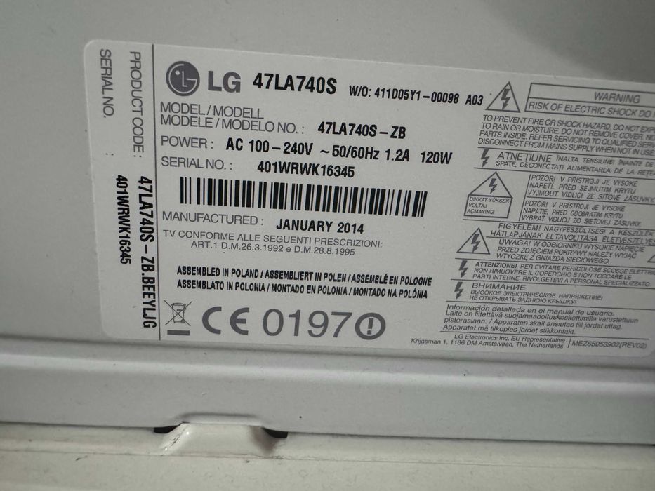 LG 47LA740S LED 3D ,47", jak Nowy