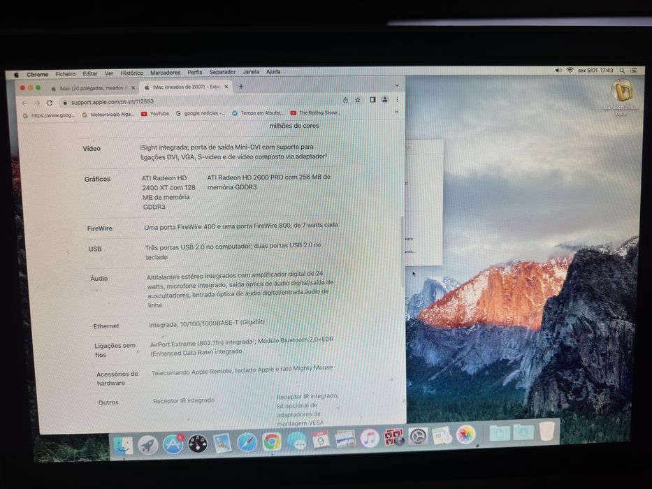 Imac 20 polegadas 2007